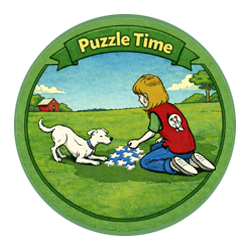 Puzzle Time at Dogs at Camp