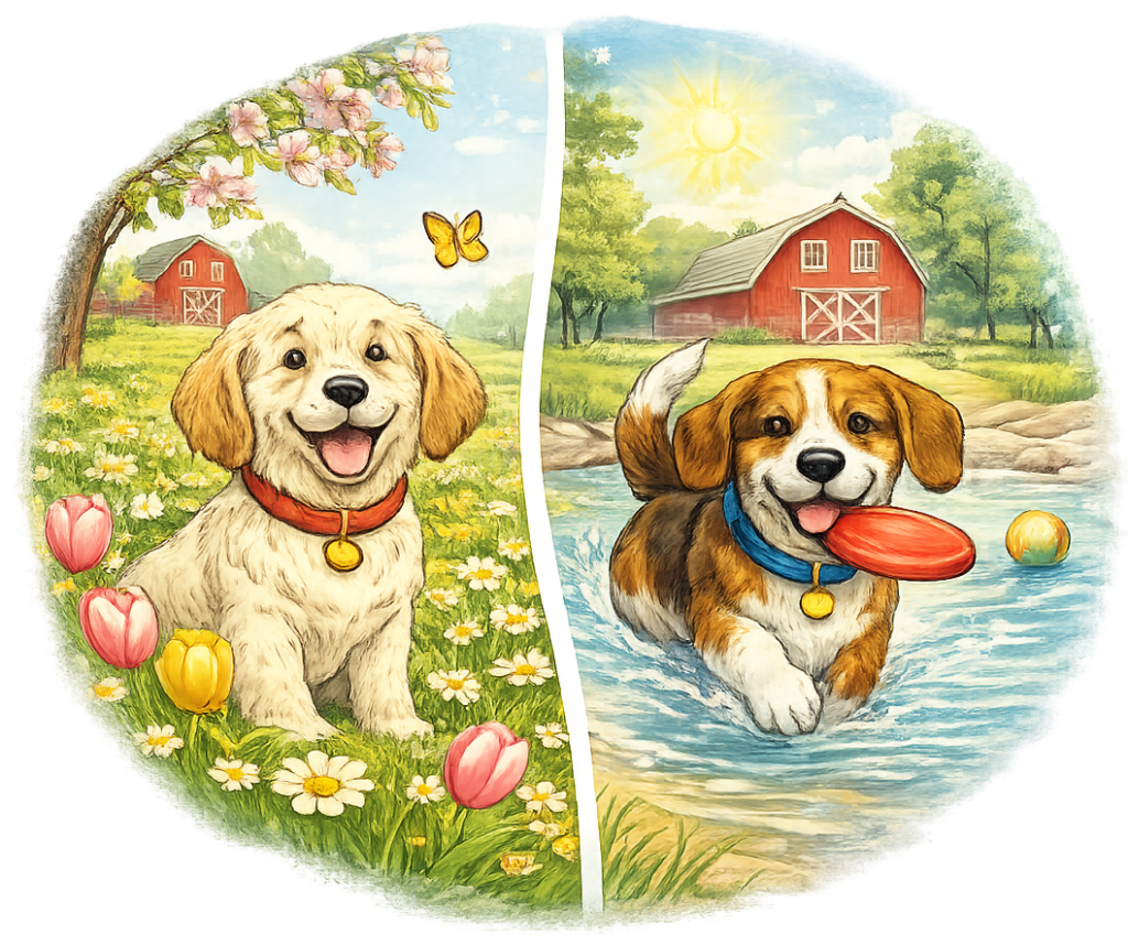 Spring and summer at Dogs at Camp