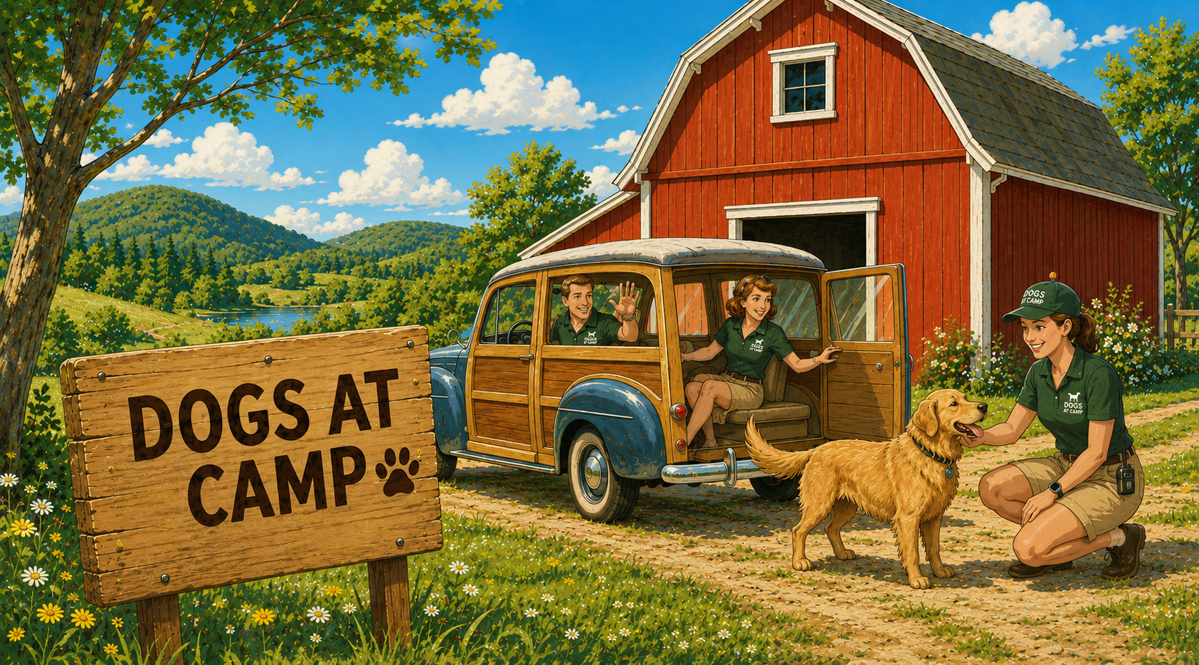 Dogs at Camp Summer Boarding